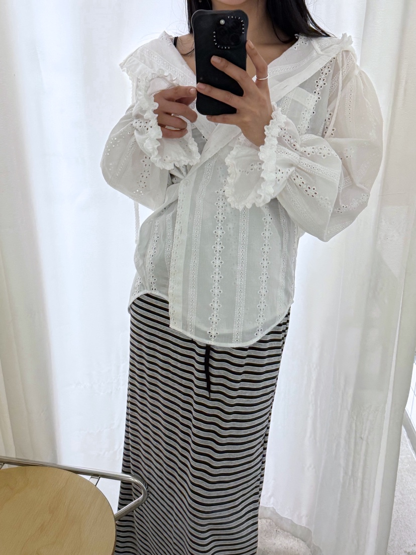 AB韓國東大門直郵女裝新品熱賣推薦襯衫蕾絲衫連帽衫純棉AB襯衫/蕾絲衫