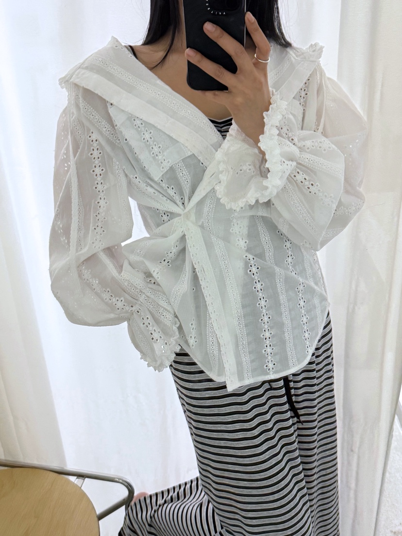 AB韓國東大門直郵女裝新品熱賣推薦襯衫蕾絲衫連帽衫純棉AB襯衫/蕾絲衫