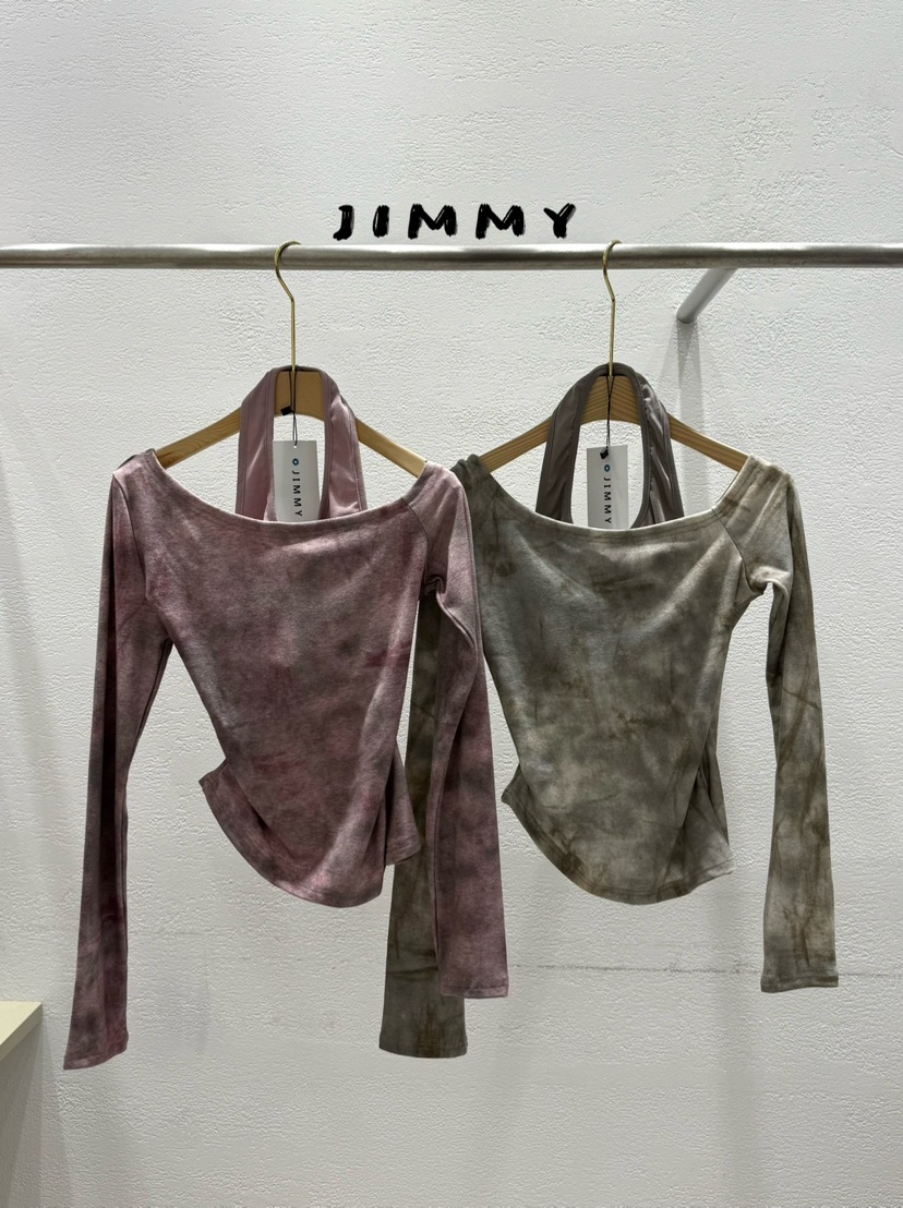 JIMMY韓國直郵女士新品人氣職業熱賣26春夏推薦休閑長袖T恤JIMMY/REMAKE長袖T恤
