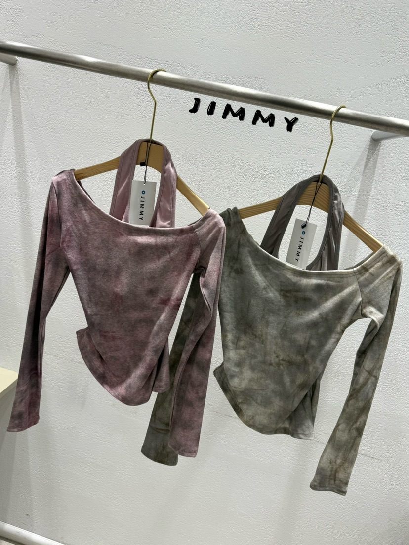 JIMMY韓國直郵女士新品人氣職業熱賣26春夏推薦休閑長袖T恤JIMMY/REMAKE長袖T恤