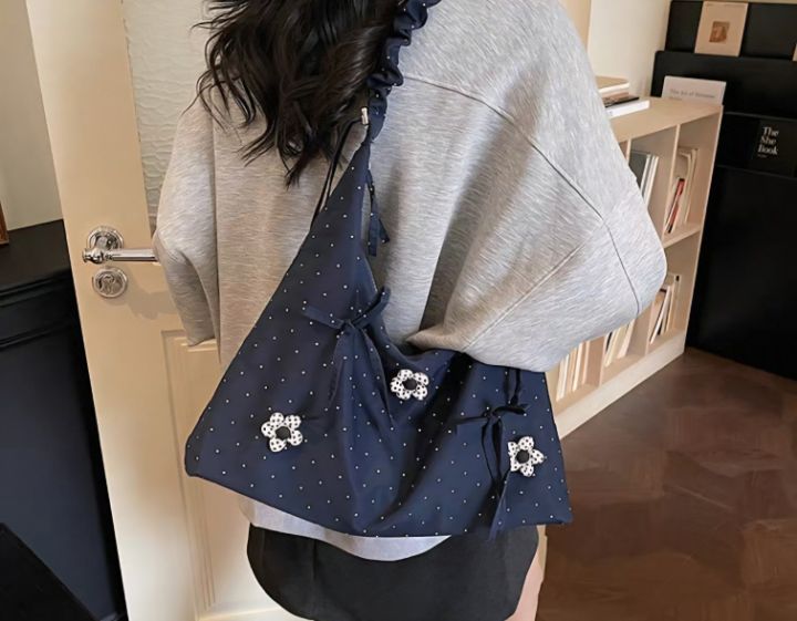 TROUVAILLE韓國直郵女士新品熱賣推薦休閑單肩斜跨包褶皺TROUVAILLE單肩/斜跨包圖色2