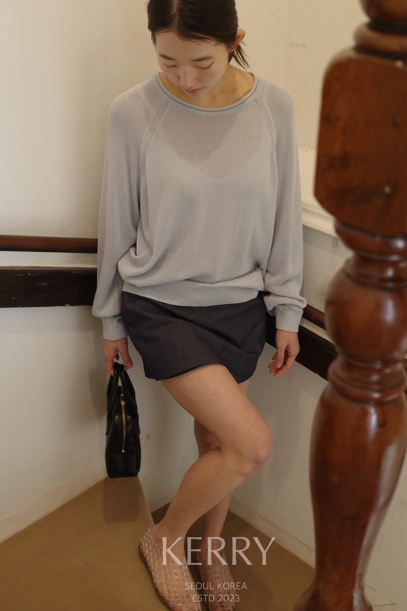 KERRY韓國東大門直郵女裝新品時尚熱賣職業人氣針織衫插肩KERRY針織衫