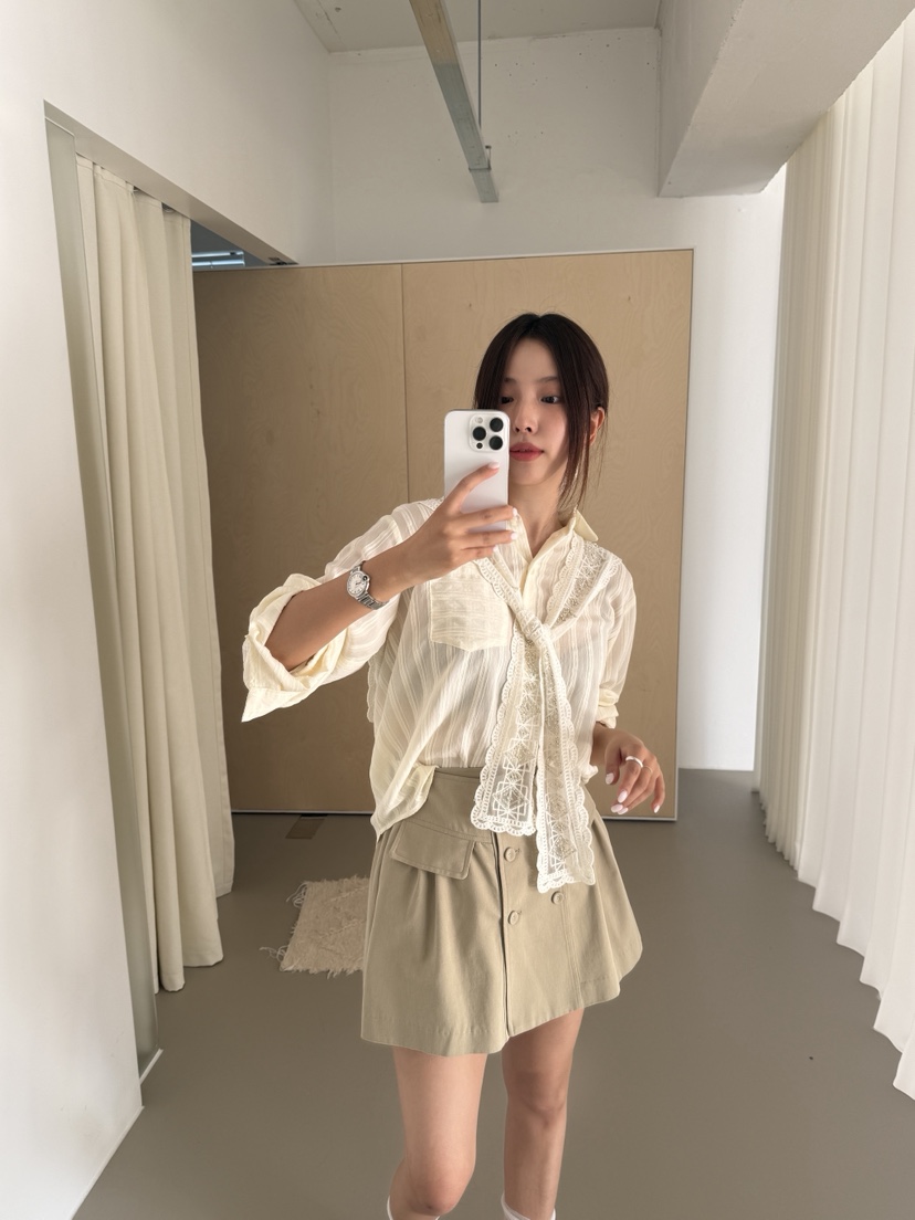 MOSMOS東大門直郵女士新品26春夏熱賣時尚襯衫蕾絲衫披肩MOSMOS襯衫/蕾絲衫