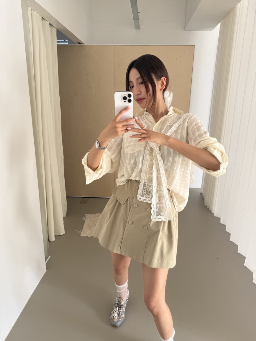 MOSMOS東大門直郵女士新品26春夏熱賣時尚襯衫蕾絲衫披肩MOSMOS襯衫/蕾絲衫