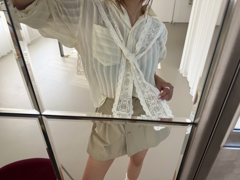 MOSMOS東大門直郵女士新品26春夏熱賣時尚襯衫蕾絲衫披肩MOSMOS襯衫/蕾絲衫