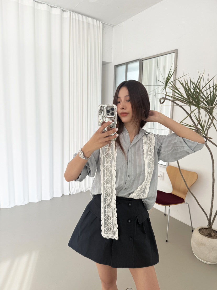 MOSMOS東大門直郵女士新品26春夏熱賣時尚襯衫蕾絲衫披肩MOSMOS襯衫/蕾絲衫