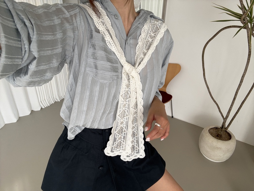 MOSMOS東大門直郵女士新品26春夏熱賣時尚襯衫蕾絲衫披肩MOSMOS襯衫/蕾絲衫