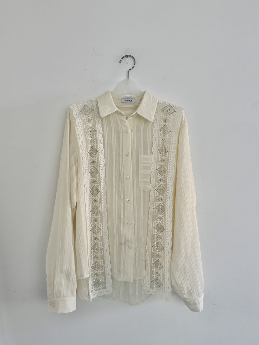 MOSMOS東大門直郵女士新品26春夏熱賣時尚襯衫蕾絲衫披肩MOSMOS襯衫/蕾絲衫圖色2