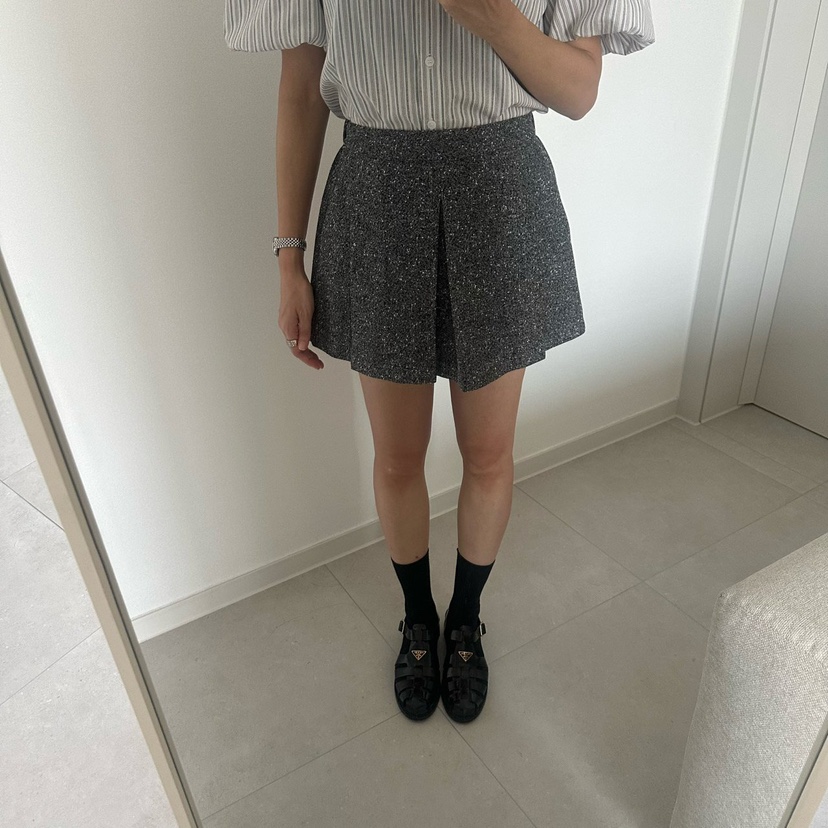 SOUIT韓國代購女裝新款推薦時尚真品休閑26春夏人氣裙褲花呢SOUIT by mabel-L裙褲