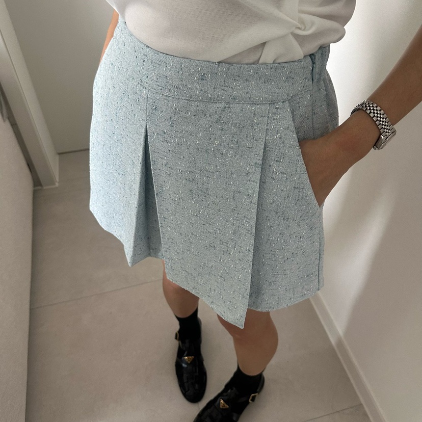 SOUIT韓國代購女裝新款推薦時尚真品休閑26春夏人氣裙褲花呢SOUIT by mabel-L裙褲