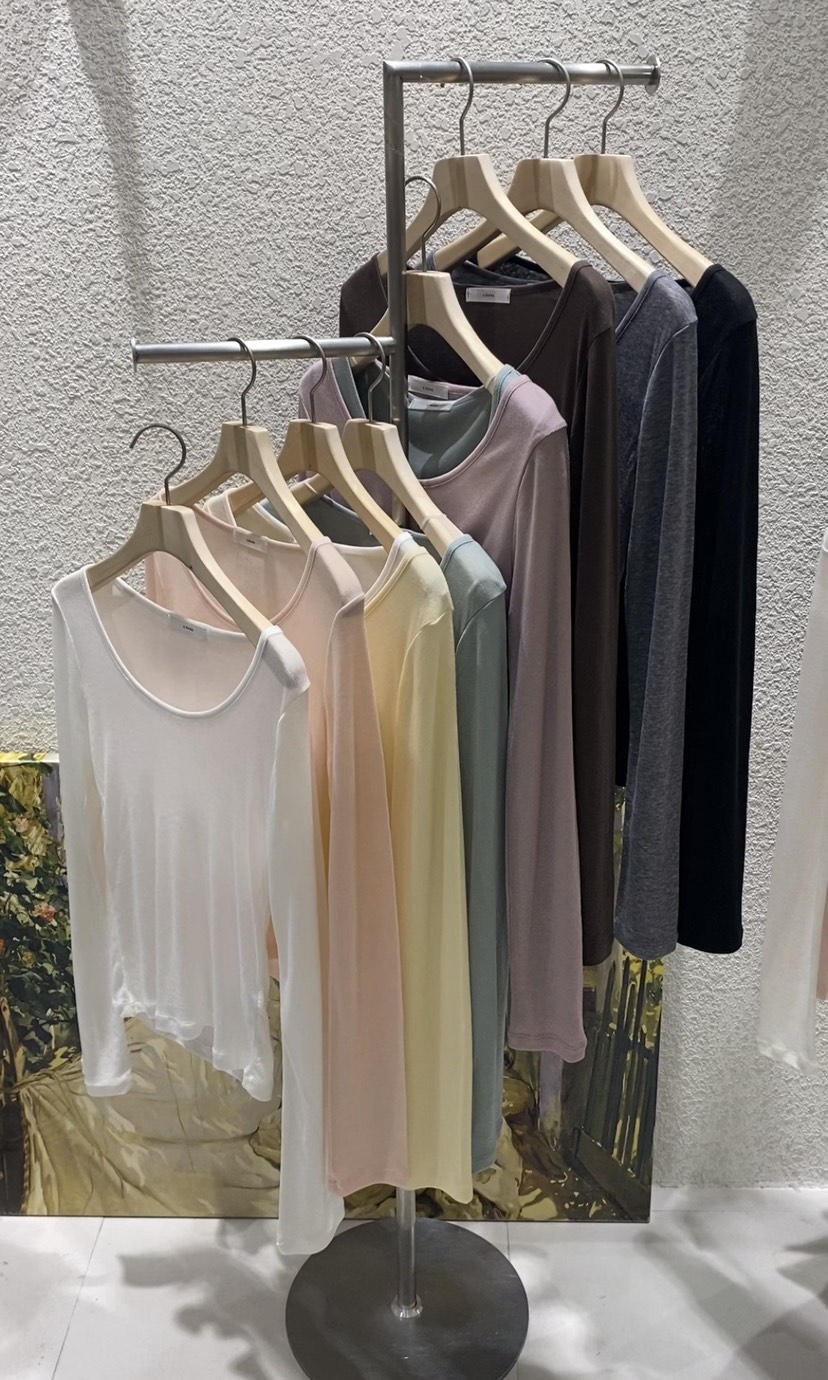 N BROWN東大門實拍女士新款人氣真品長袖T恤不含內搭天絲N BROWN長袖T恤