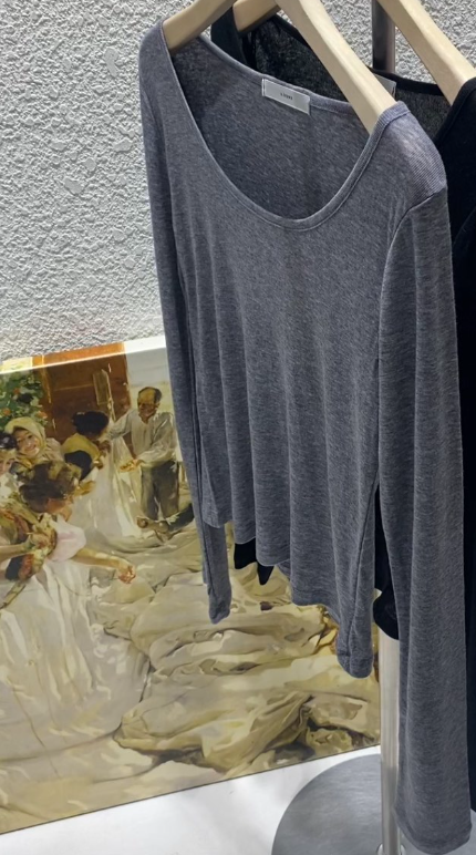 N BROWN東大門實拍女士新款人氣真品長袖T恤不含內搭天絲N BROWN長袖T恤圖色5