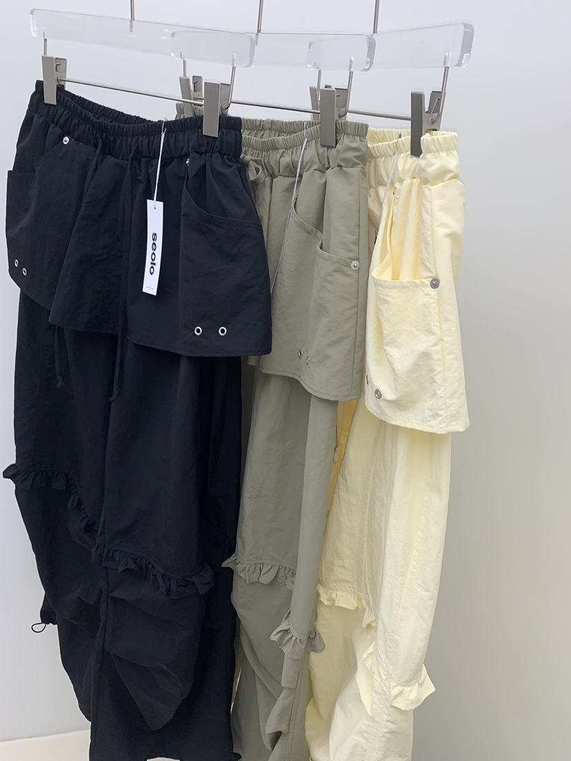 SEOLO韓國東大門代購女裝新款推薦26春夏職業時尚休閑褲尼龍Seolo seoul休閑褲