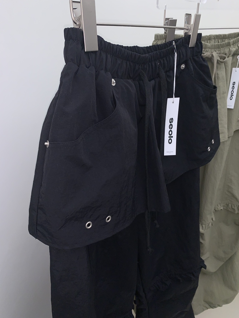 SEOLO韓國東大門代購女裝新款推薦26春夏職業時尚休閑褲尼龍Seolo seoul休閑褲