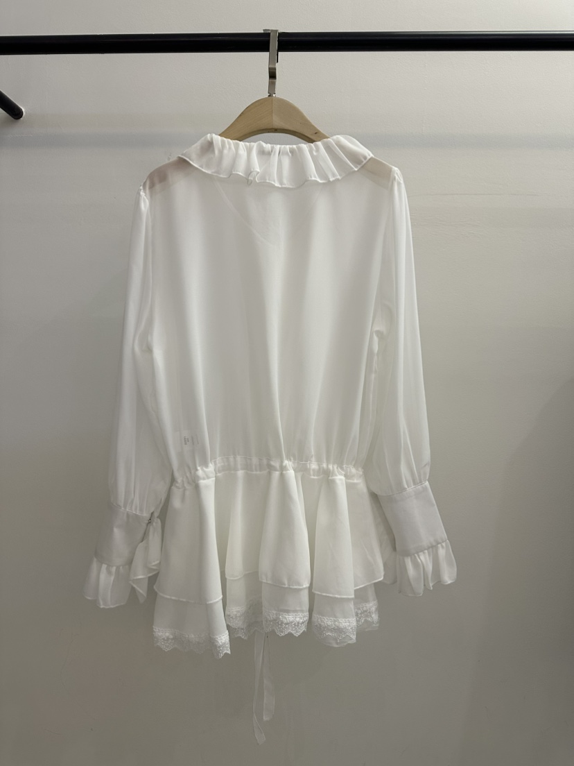 JENNY 1976東大門代購女士新款職業推薦時尚長袖T恤荷葉邊JENNY 1976長袖T恤