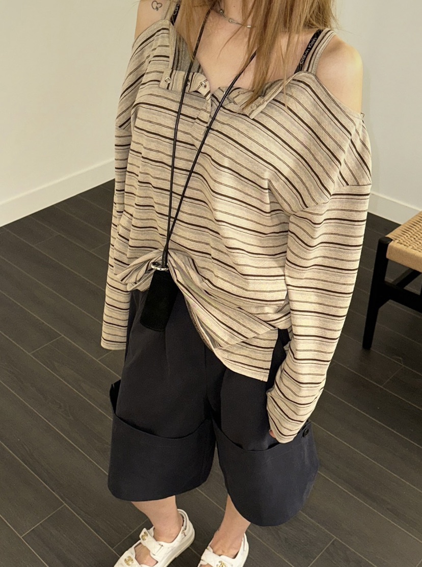 ZEROZERO韓國直郵女裝新品26春夏時尚職業休閑推薦長袖T恤ZEROZERO長袖T恤圖色1