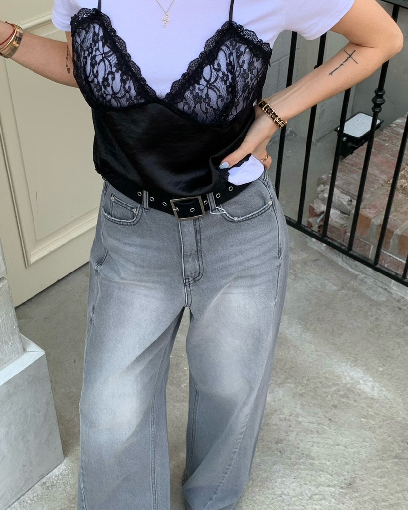 REVE CITE-L東大門代購女裝新款26春夏熱賣T恤假兩件蕾絲REVE CITE-LT恤