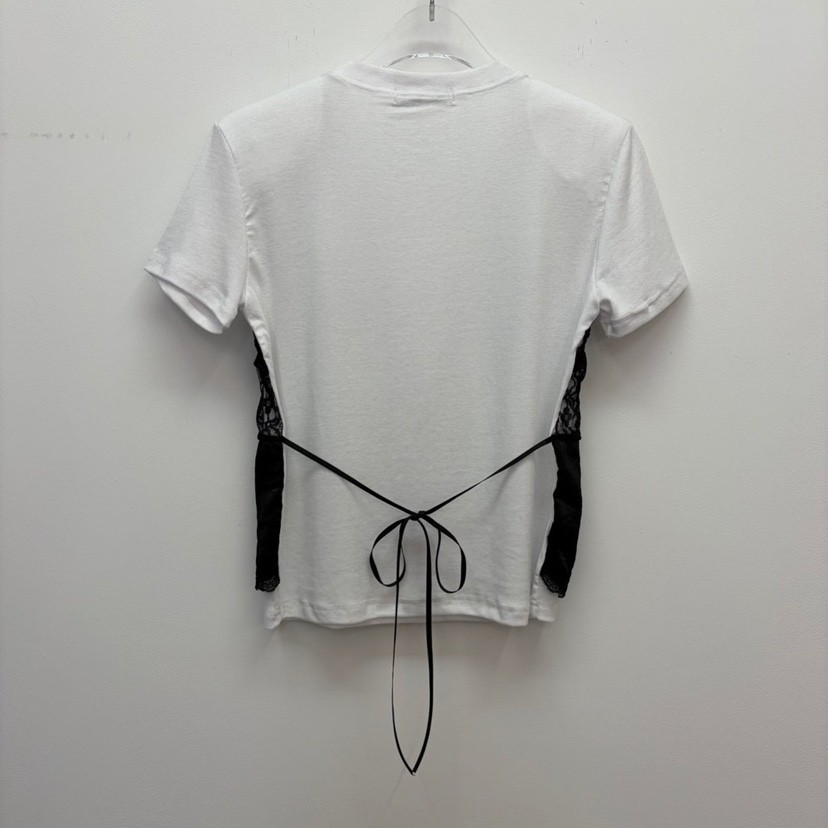 REVE CITE-L東大門代購女裝新款26春夏熱賣T恤假兩件蕾絲REVE CITE-LT恤