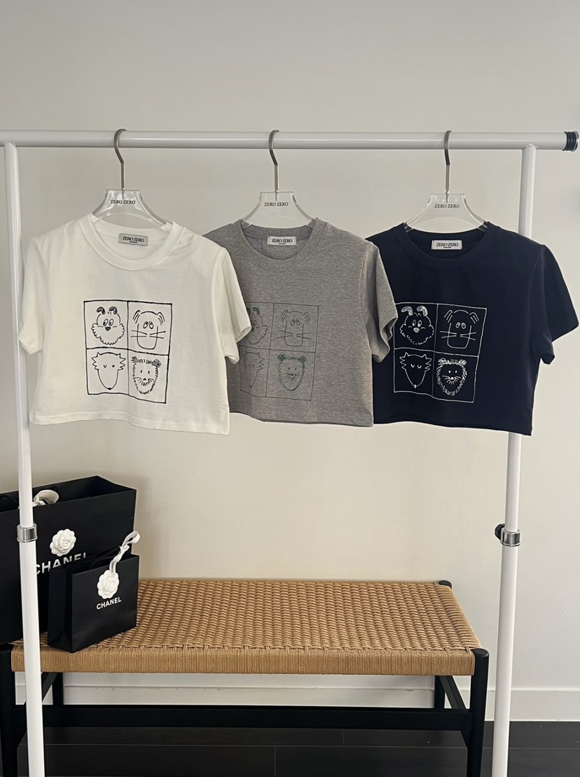 ZEROZERO韓國東大門代購女裝新品熱賣職業人氣休閑T恤短款ZEROZEROT恤