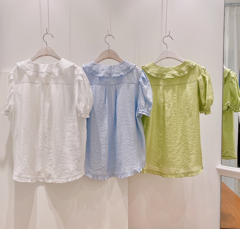 LETAILOR東大門直郵女裝新品推薦職業休閑襯衫蕾絲衫荷葉邊LETAILOR襯衫/蕾絲衫