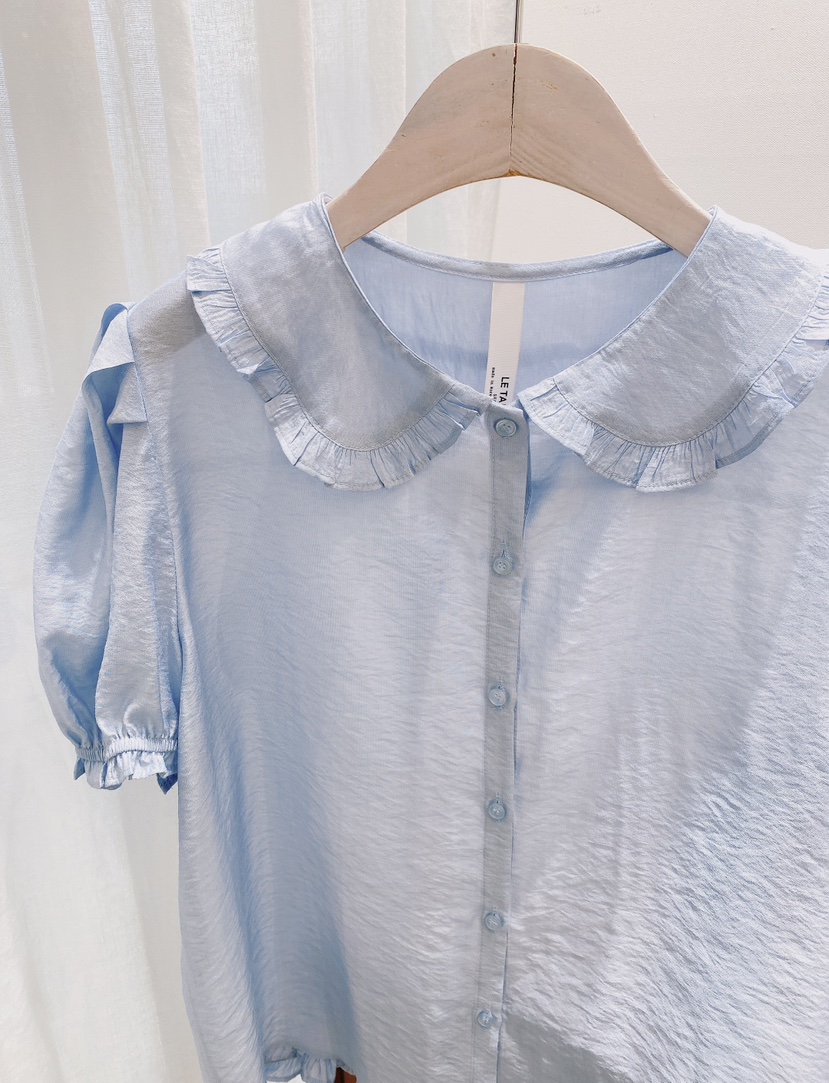 LETAILOR東大門直郵女裝新品推薦職業休閑襯衫蕾絲衫荷葉邊LETAILOR襯衫/蕾絲衫