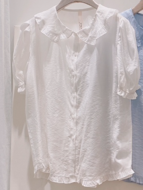 LETAILOR東大門直郵女裝新品推薦職業休閑襯衫蕾絲衫荷葉邊LETAILOR襯衫/蕾絲衫圖色1