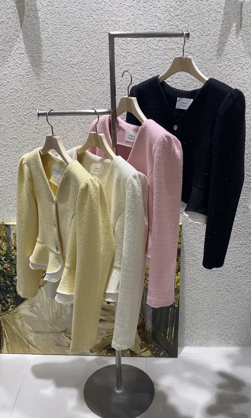 N BROWN韓國直郵實拍女士新品熱賣休閑26春夏夾克粗花呢N BROWN夾克