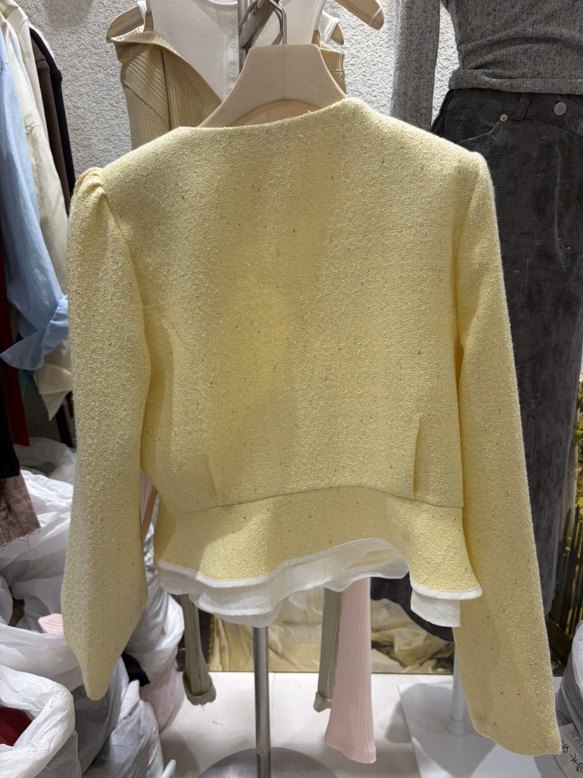 N BROWN韓國直郵實拍女士新品熱賣休閑26春夏夾克粗花呢N BROWN夾克