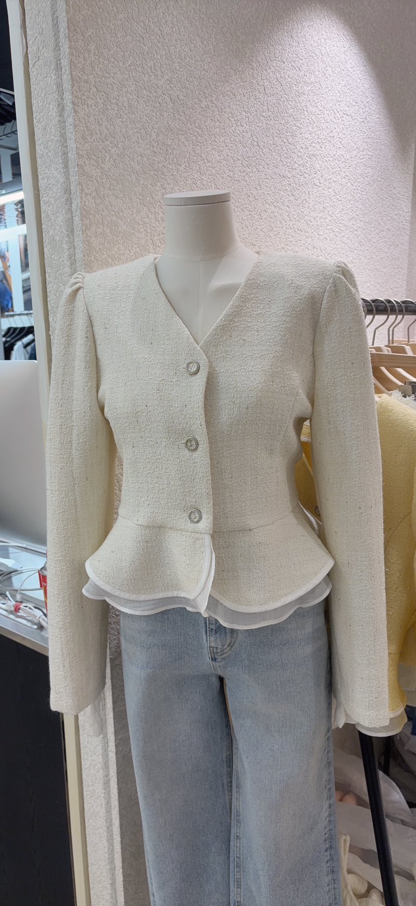 N BROWN韓國直郵實拍女士新品熱賣休閑26春夏夾克粗花呢N BROWN夾克