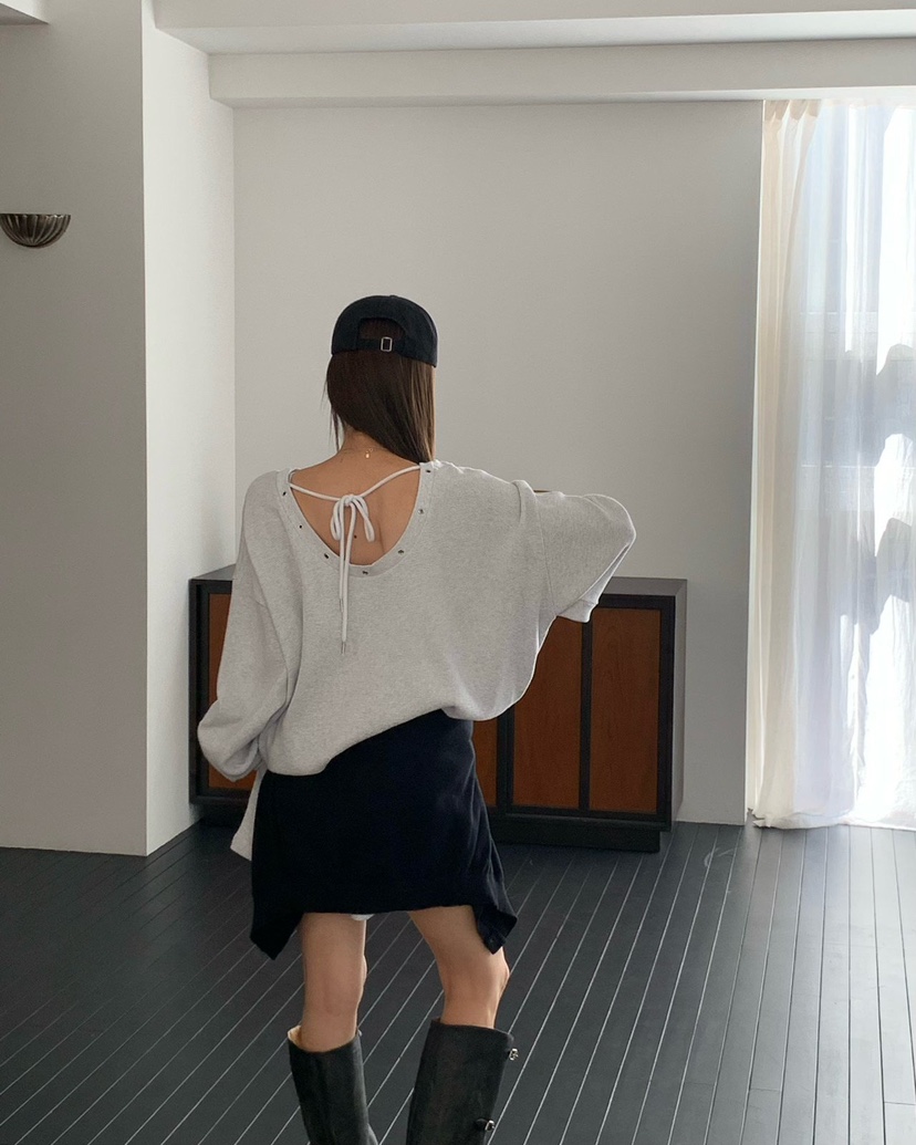 REVE CITE-L韓國直郵女士新款人氣休閑26春夏衛衣華夫格REVE CITE-L衛衣