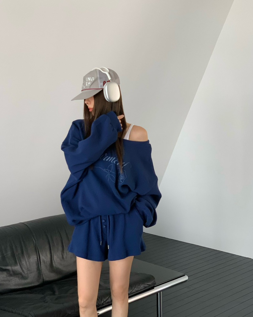 REVE CITE-L韓國直郵女士新款人氣休閑26春夏衛衣華夫格REVE CITE-L衛衣