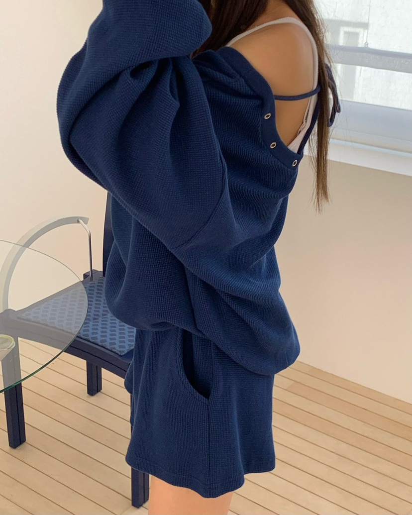 REVE CITE-L韓國直郵女士新款人氣休閑26春夏衛衣華夫格REVE CITE-L衛衣