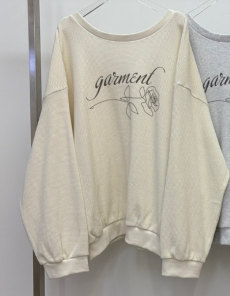 REVE CITE-L韓國直郵女士新款人氣休閑26春夏衛衣華夫格REVE CITE-L衛衣圖色1