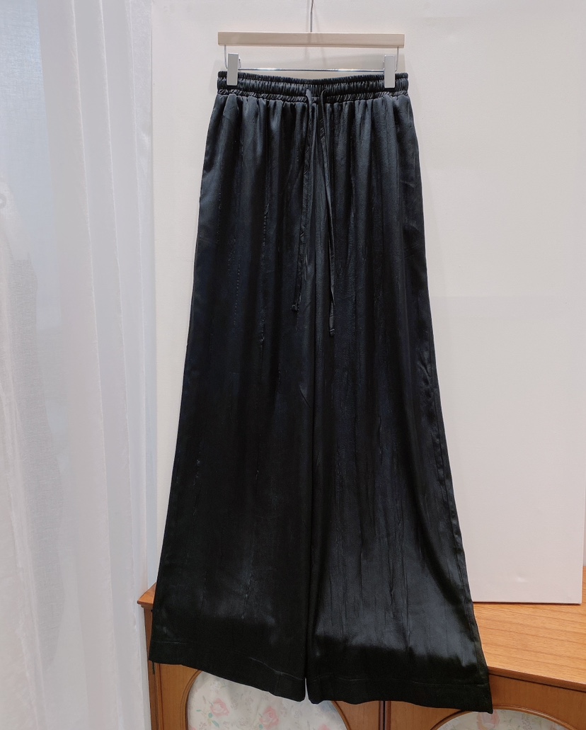 LETAILOR韓國代購女士新款熱賣時尚26春夏休閑褲褶裥緞面LETAILOR休閑褲