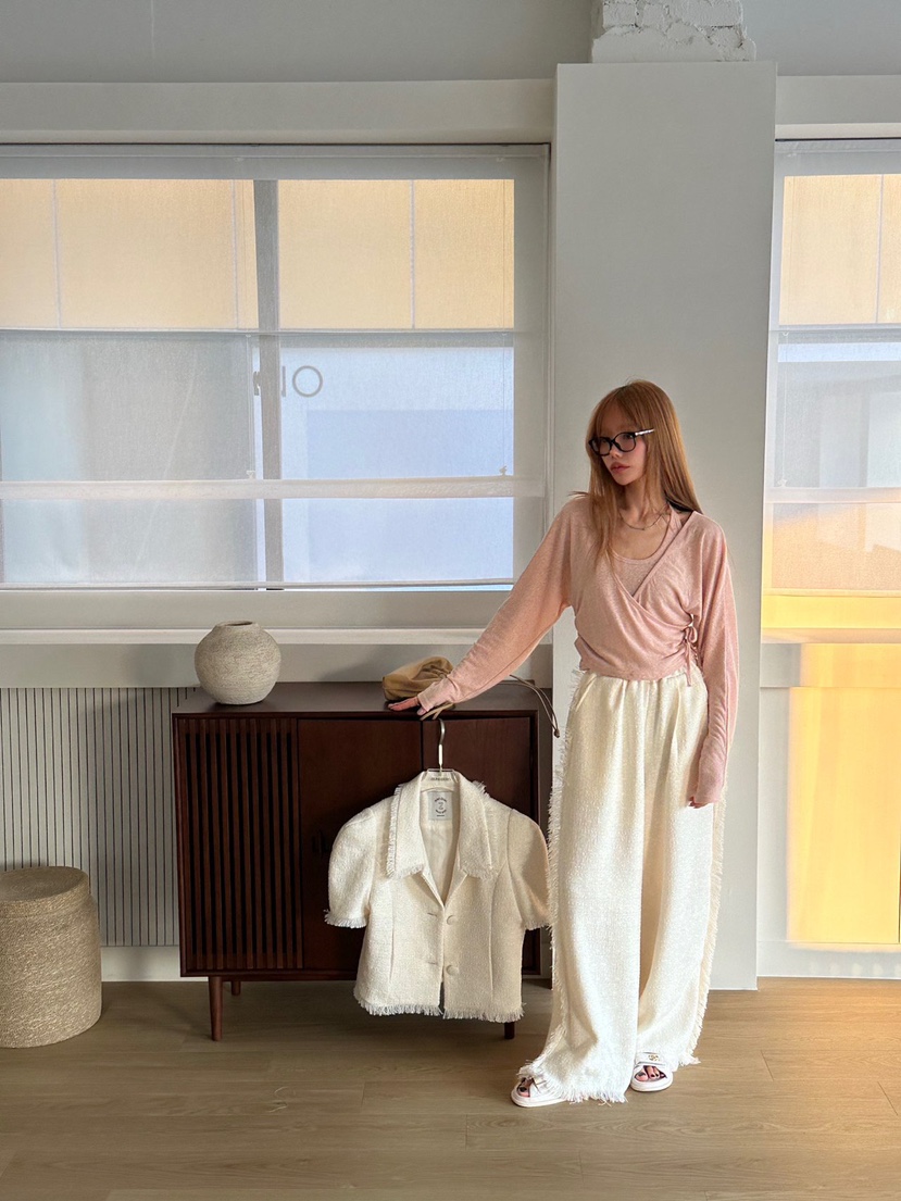 ZEROZERO韓國代購女裝新款職業休閑人氣時尚套裝套裝亞麻ZEROZERO套裝