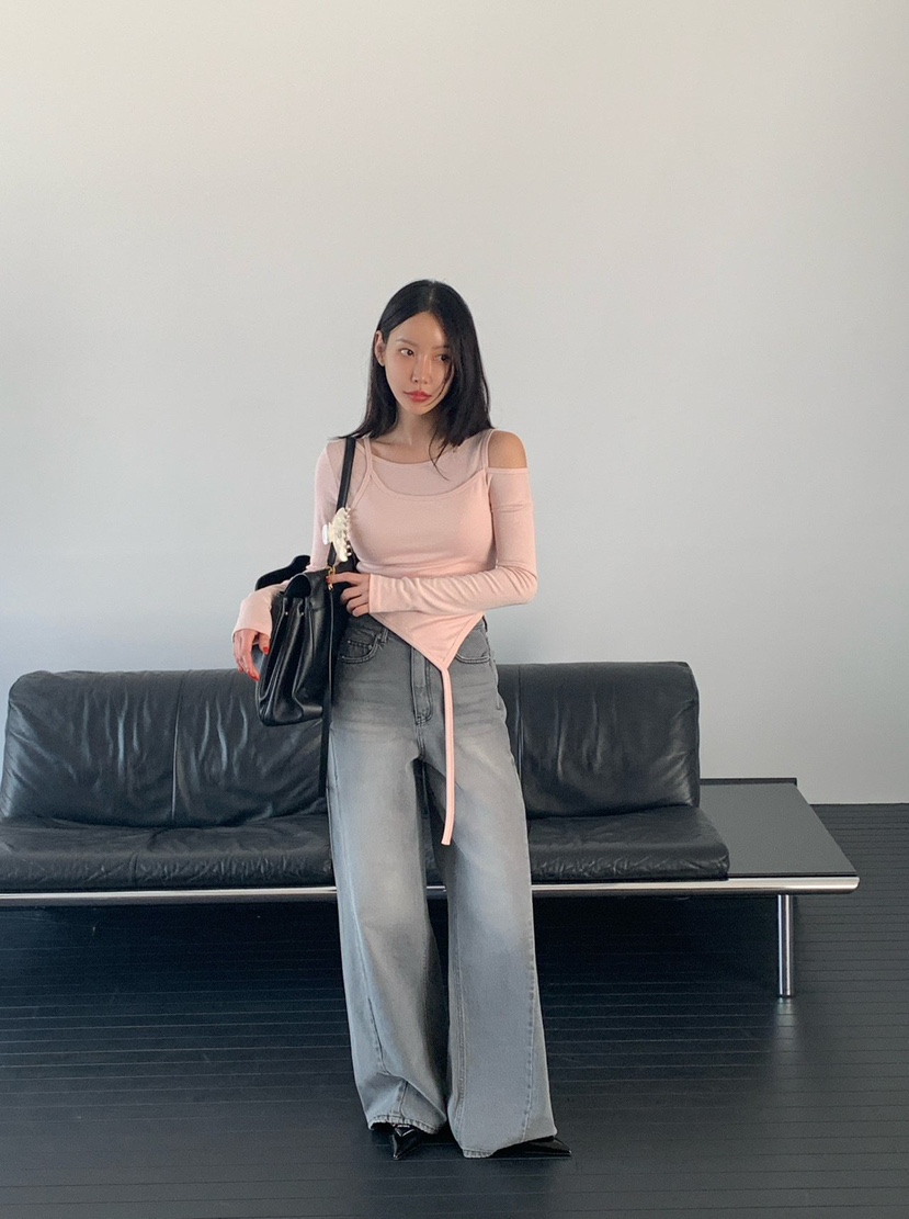 REVE CITE-L韓國直郵女士新款休閑推薦26春夏職業牛仔褲REVE CITE-L牛仔褲