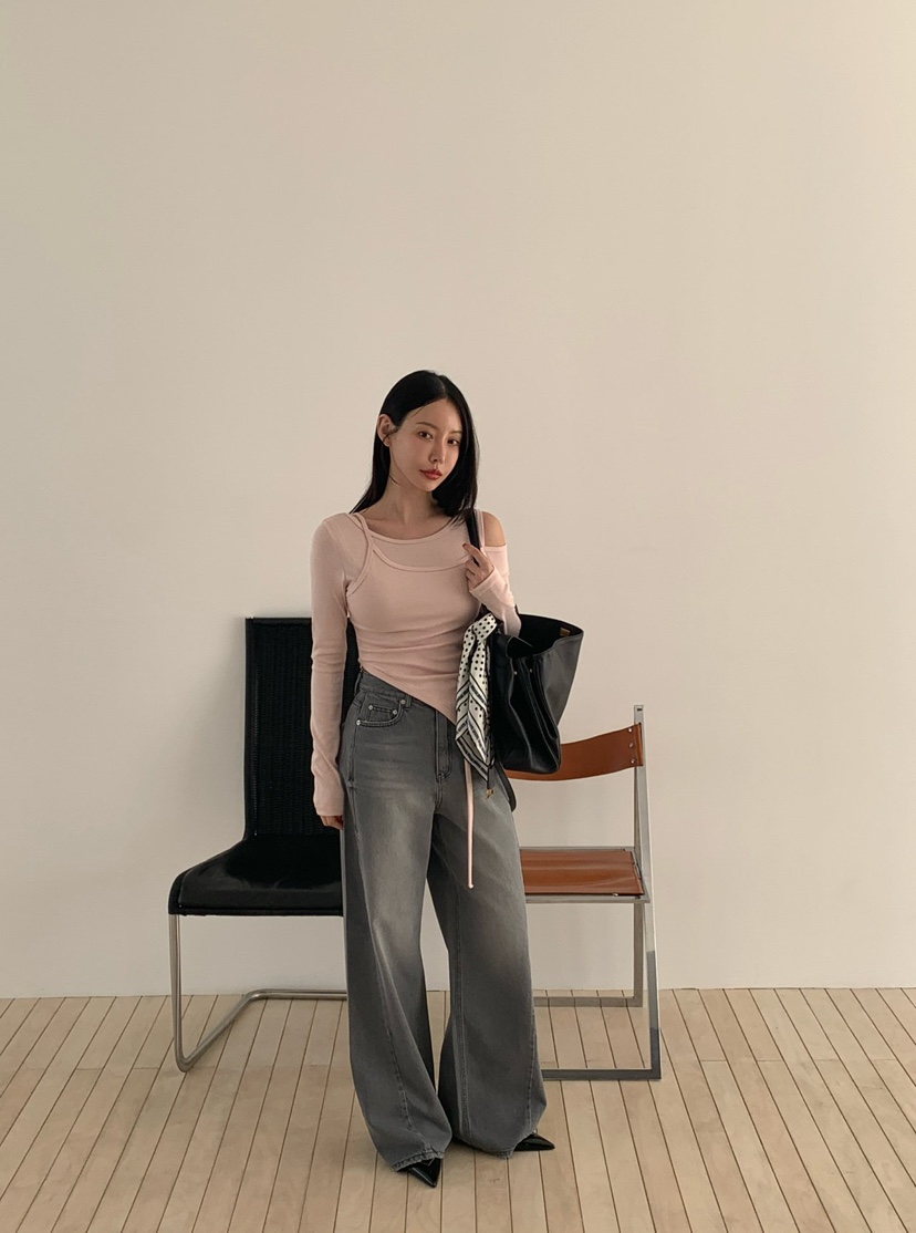 REVE CITE-L韓國直郵女士新款休閑推薦26春夏職業牛仔褲REVE CITE-L牛仔褲