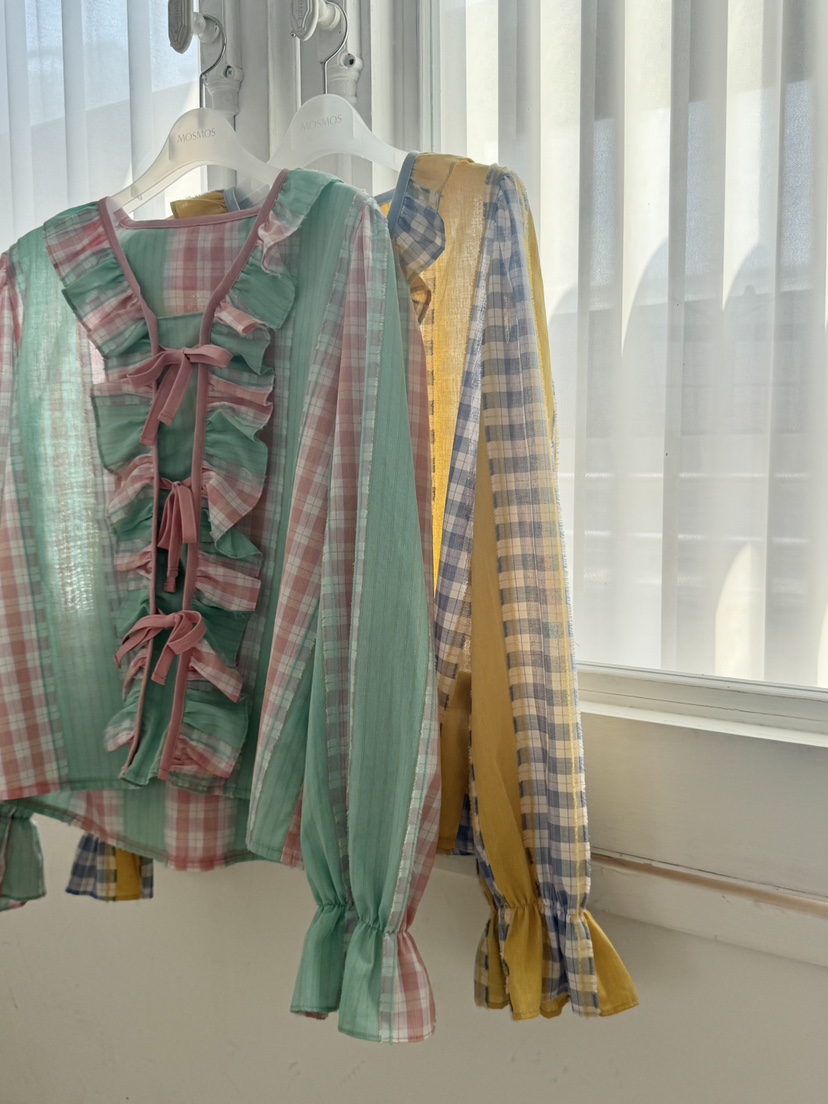 MOSMOS韓國直郵實拍女士新品職業人氣休閑推薦襯衫蕾絲衫MOSMOS襯衫/蕾絲衫