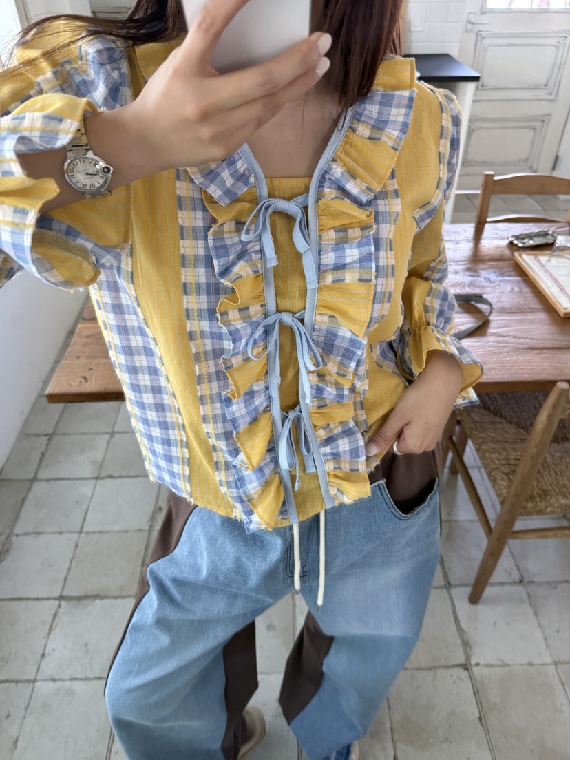 MOSMOS韓國直郵實拍女士新品職業人氣休閑推薦襯衫蕾絲衫MOSMOS襯衫/蕾絲衫