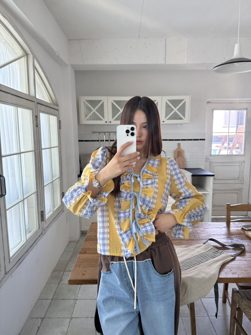 MOSMOS韓國直郵實拍女士新品職業人氣休閑推薦襯衫蕾絲衫MOSMOS襯衫/蕾絲衫