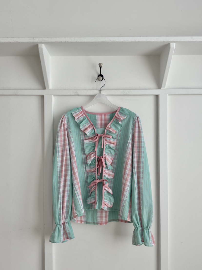 MOSMOS韓國直郵實拍女士新品職業人氣休閑推薦襯衫蕾絲衫MOSMOS襯衫/蕾絲衫圖色1