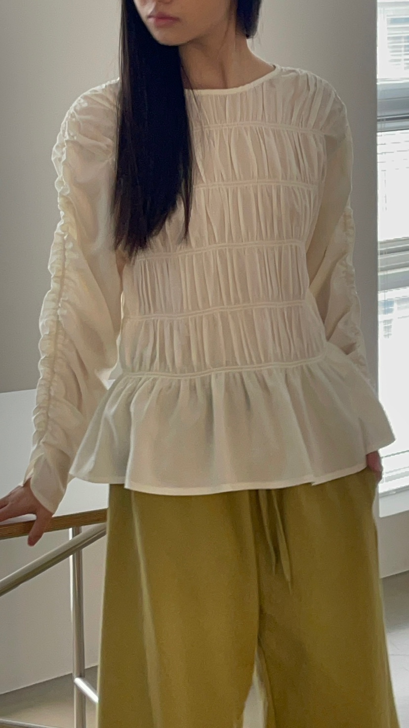 ANOTHER AVENUE韓國直郵女裝新品職業熱賣襯衫蕾絲衫褶皺ANOTHER AVENUE襯衫/蕾絲衫