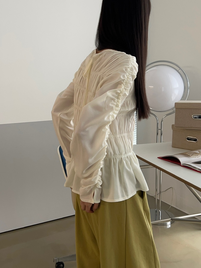 ANOTHER AVENUE韓國直郵女裝新品職業熱賣襯衫蕾絲衫褶皺ANOTHER AVENUE襯衫/蕾絲衫