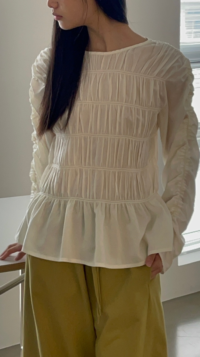 ANOTHER AVENUE韓國直郵女裝新品職業熱賣襯衫蕾絲衫褶皺ANOTHER AVENUE襯衫/蕾絲衫