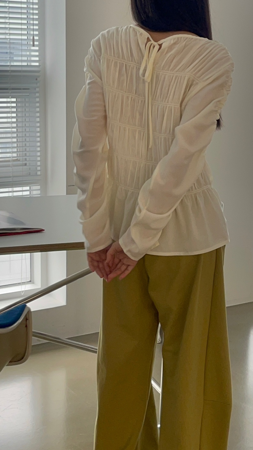 ANOTHER AVENUE韓國直郵女裝新品職業熱賣襯衫蕾絲衫褶皺ANOTHER AVENUE襯衫/蕾絲衫