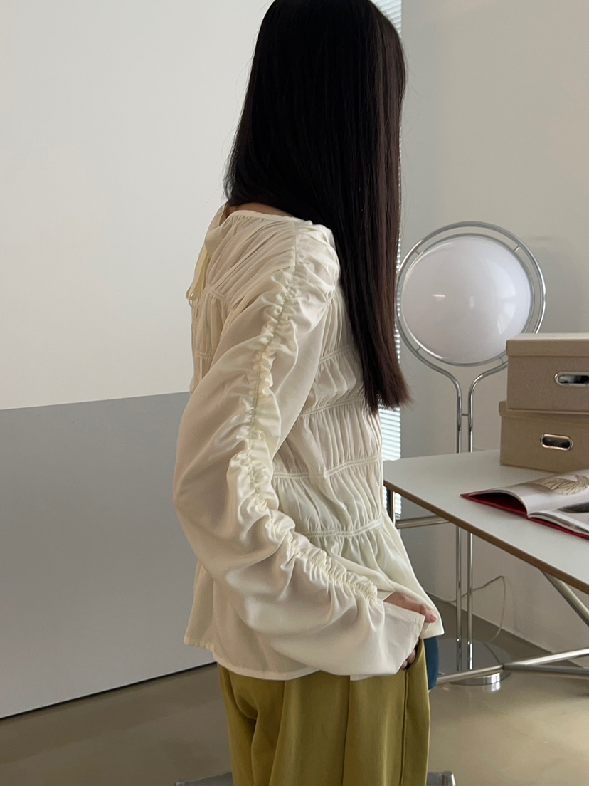 ANOTHER AVENUE韓國直郵女裝新品職業熱賣襯衫蕾絲衫褶皺ANOTHER AVENUE襯衫/蕾絲衫