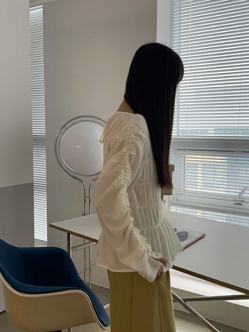 ANOTHER AVENUE韓國直郵女裝新品職業熱賣襯衫蕾絲衫褶皺ANOTHER AVENUE襯衫/蕾絲衫