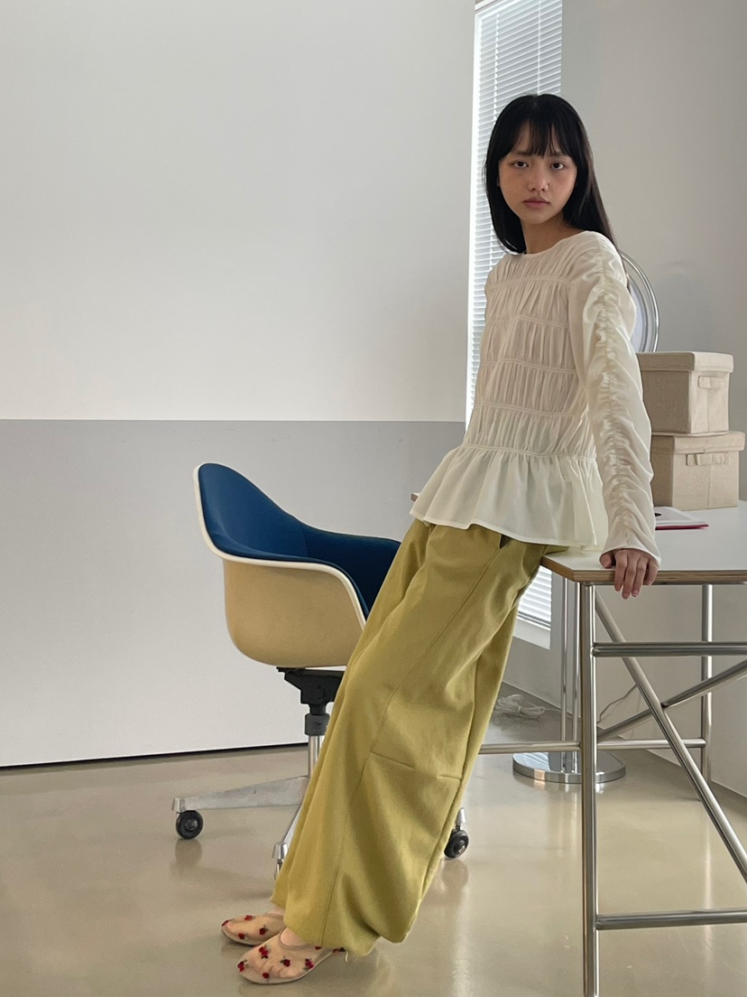 ANOTHER AVENUE韓國直郵女裝新品職業熱賣襯衫蕾絲衫褶皺ANOTHER AVENUE襯衫/蕾絲衫