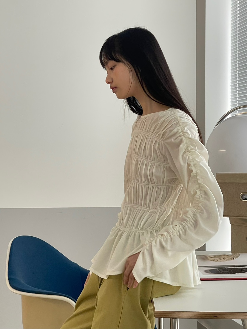 ANOTHER AVENUE韓國直郵女裝新品職業熱賣襯衫蕾絲衫褶皺ANOTHER AVENUE襯衫/蕾絲衫