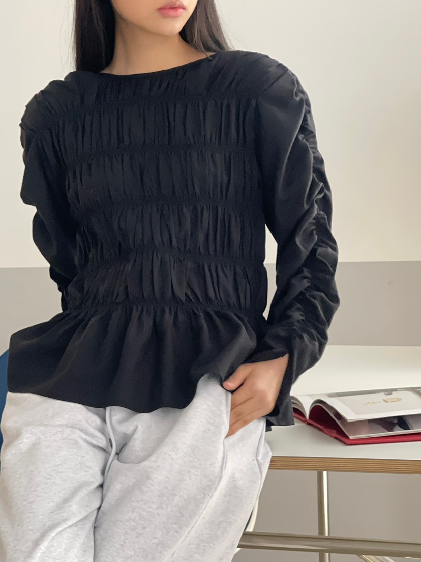 ANOTHER AVENUE韓國直郵女裝新品職業熱賣襯衫蕾絲衫褶皺ANOTHER AVENUE襯衫/蕾絲衫